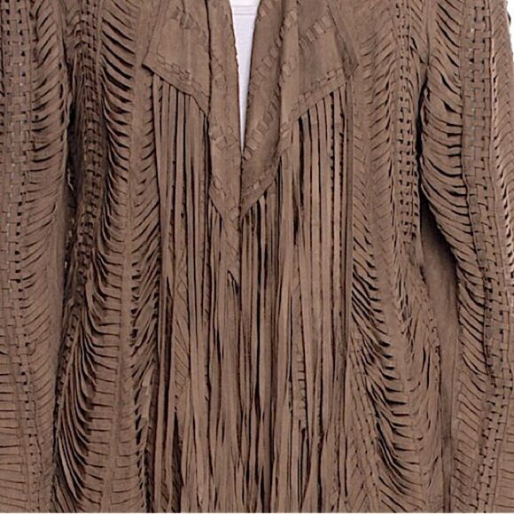Ralph Lauren ~ Collection Made In Italy Helene Fringed Goat Suede Jacket - Picture 16 of 16